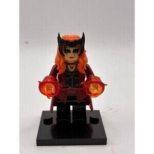 Custom LEGO-Style Scarlet Witch Marvel Minifigure – Wanda Maximoff